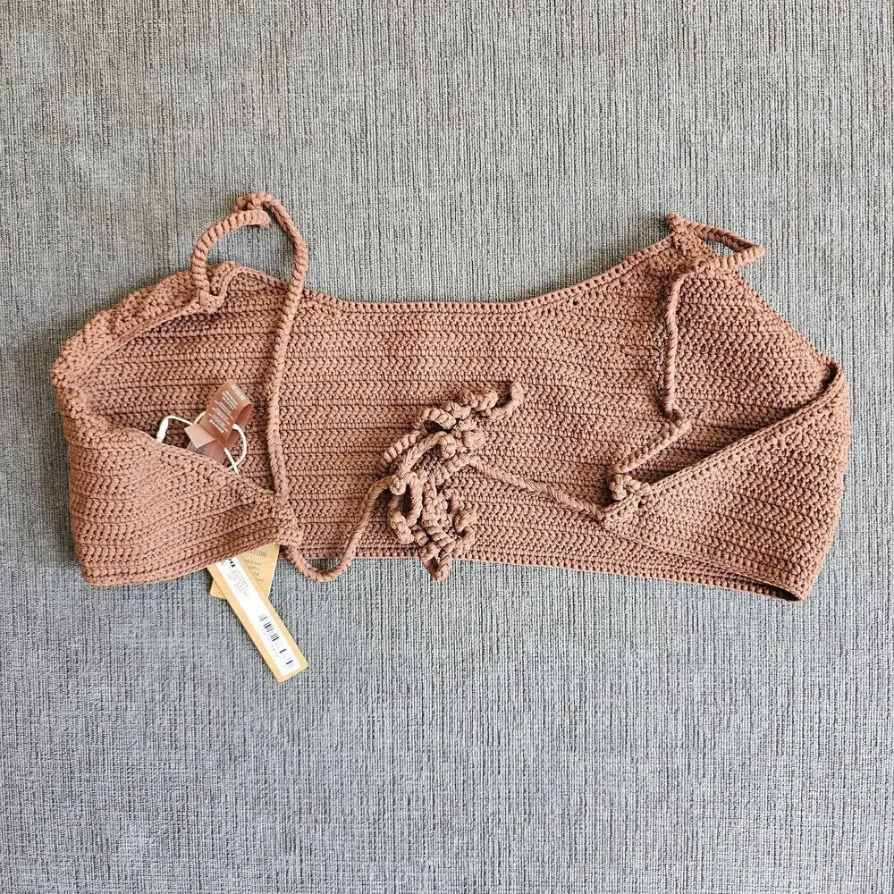 NWT Skims Women's Brown Swim Micro Scoop Bikini Top Size 3X